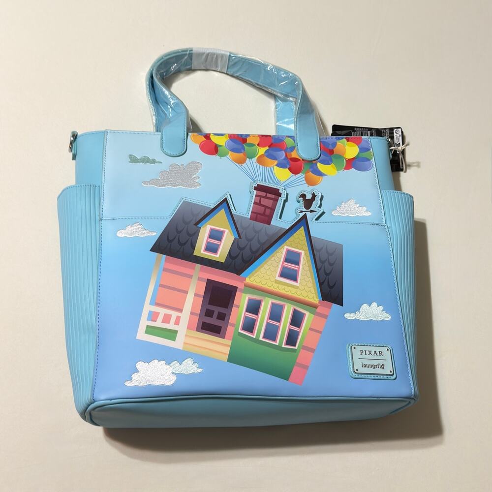 Loungefly Disney Up 15th Anniversary Balloon House Convertible Backpack Tote Bag